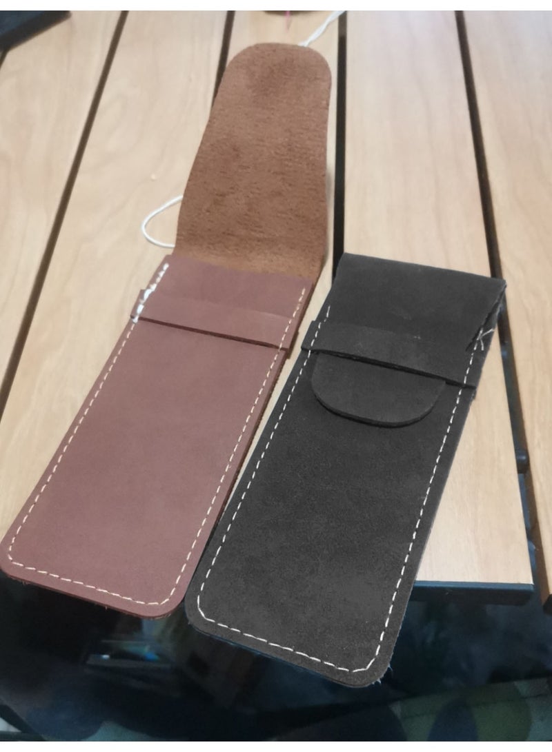 حافظة قلم من الجلد الصناعي، غطاء واقي متين لأقلام الحبر السائل - Image 3