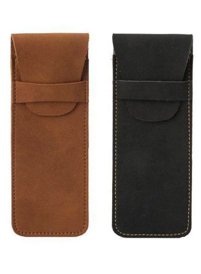 حافظة قلم من الجلد الصناعي، غطاء واقي متين لأقلام الحبر السائل - Image 1