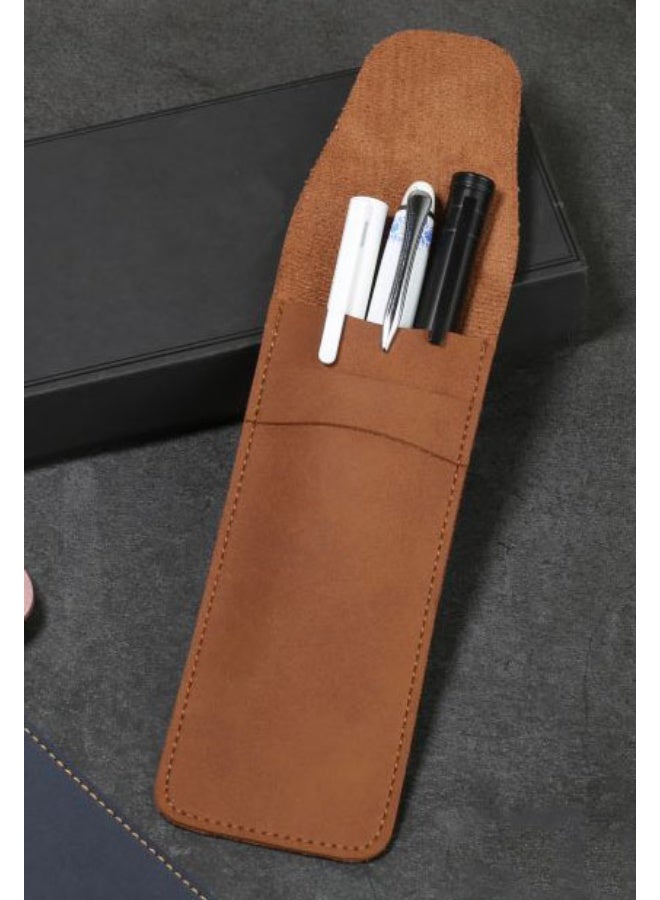 حافظة قلم من الجلد الصناعي، غطاء واقي متين لأقلام الحبر السائل - Image 2