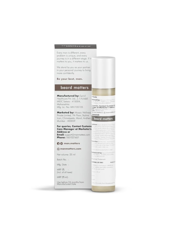 Man Matters BeardGro Serum Roll On 25ml | 4% Anagain, 2% Aminexil & 1% Rosemary | For Stronger, Fuller & Thicker Beard | Solves Uneven & Patchy Beard | Lightweight, Fast Absorption - Image 5