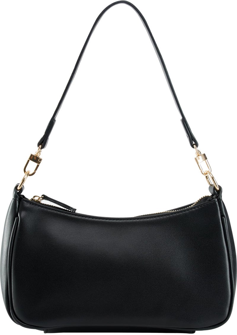 Gumhay Shoulder Bag for Women with 2 Removable Straps and Zipper Closure Crossbody Bags Clutch Tote HandBags Purses (Black) - Image 1
