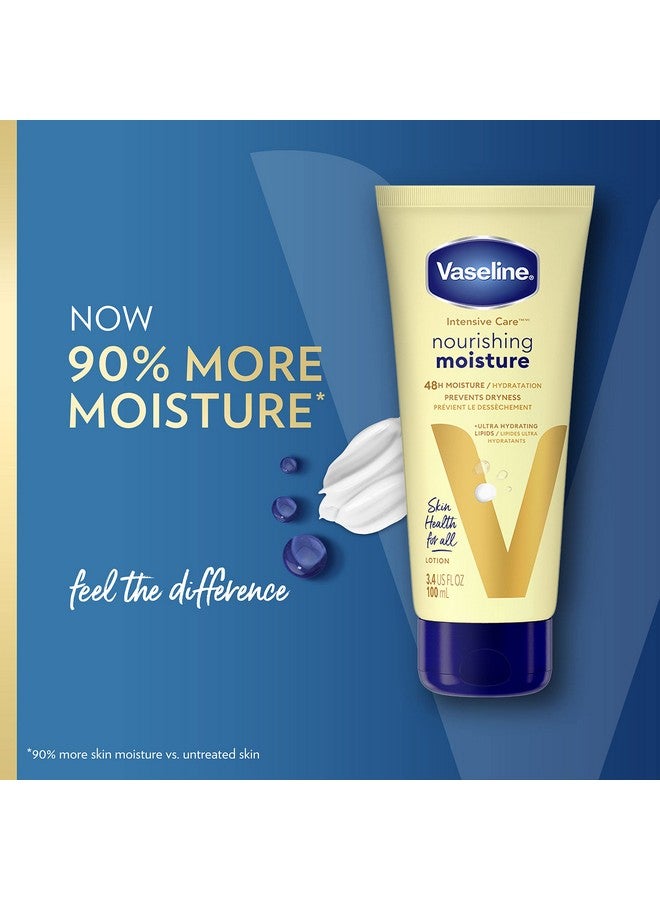 فازلين لوشن فازلين المغذي والمرطب للجسم، عبوة من 12 لوشن لليدين والجسم للبشرة الجافة، مصنوع من دهون فائقة الترطيب ومستخلص الشوفان النقي، 3.4 أونصة - Image 5