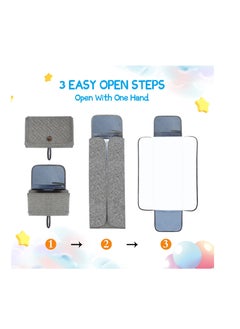 Excefore Portable Diaper Changing Pad, Travel Baby Changing Pad, Waterproof Foldable Diaper Changing Mat, Lightweight & Compact Changing Station, Newborn Gifts  - Image 5
