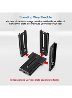 KASTWAVE Aluminum L Bracket Vertical Horizontal Switching Quick Release Plate for DJI Ronin RS2 RSC2 for Zhiyun Weebill-S Gimbal Stabilizer Tripod Monopod and SLRs  - Image 3