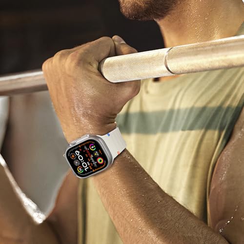 Wowstrap Sport Band for Apple Watch Ultra/3/2 Bands 49mm 46mm 45mm 44mm 42mm 41mm 40mm 38mm iWatch Wristband for Men Women,Waterproof Silicone Strap for Apple Watch Series 11 10 9 8 7 6 5 4 3 SE 3/2nd 41 45 mm - Image 3