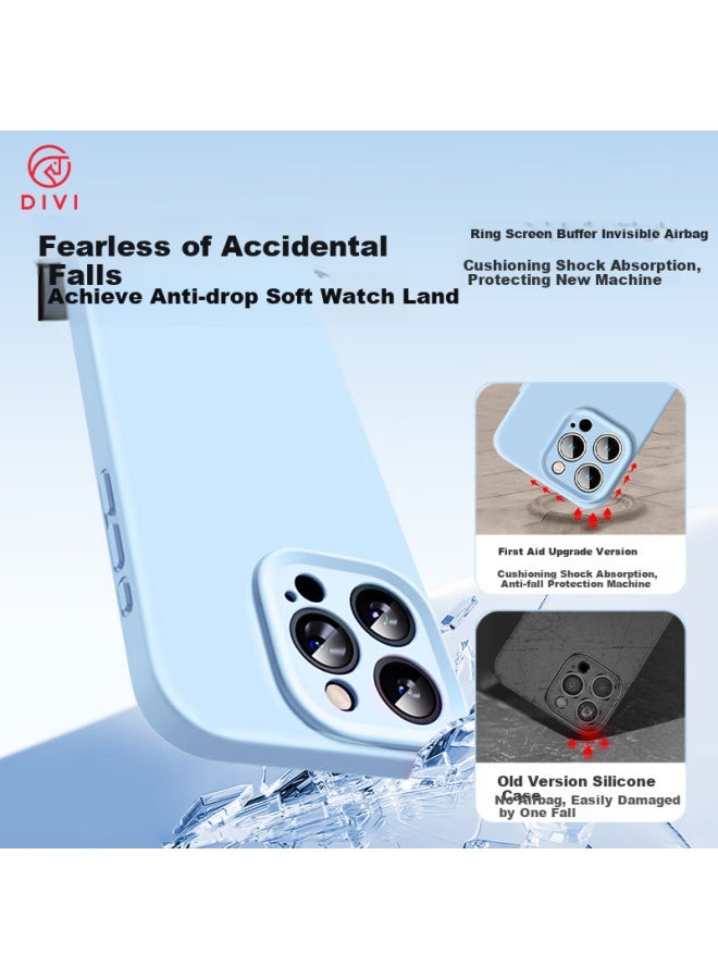 Divi Cloud Sensation Liquid Silicone Case For Apple Iphone 16 Pro, Full Coverage Protective Cover Anti-Drop Anti-Scratch Anti-Shock Skin-Friendly Ultra-Thin Soft Shell, Pink - Image 3