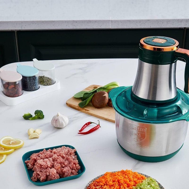 HaRvic HaRvic Stainless Steel Electric Meat Grinders with Bowl Heavy for Kitchen Food Chopper Vegetable Fruit Mixer Blender Chopper Juicer for OnionNuts Blender Electric Chopper 2 LTR  - Image 5