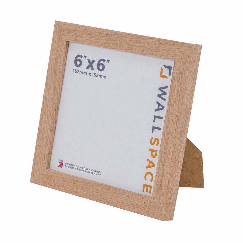 Wall Space 6x6 Oak Frame  6x6 Square Photo Frames  Solid Oak Picture Frames