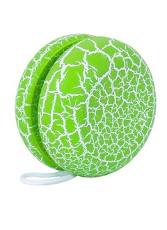 Yoyo Ball, Professional Looping Yoyo Responsive Yoyo Ball Wooden Yoyo Ball with Crack Pattern for Kid Child Green