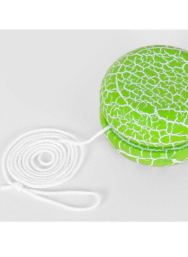SYOSI - Yoyo Ball, Professional Looping Yoyo Responsive Yoyo Ball Wooden Yoyo Ball with Crack Pattern for Kid Child Green - Image 1
