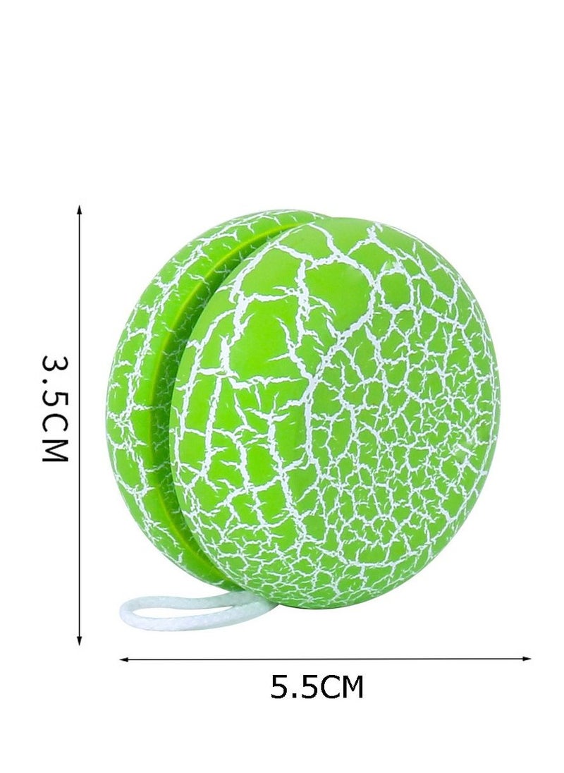 SYOSI - Yoyo Ball, Professional Looping Yoyo Responsive Yoyo Ball Wooden Yoyo Ball with Crack Pattern for Kid Child Green - Image 1