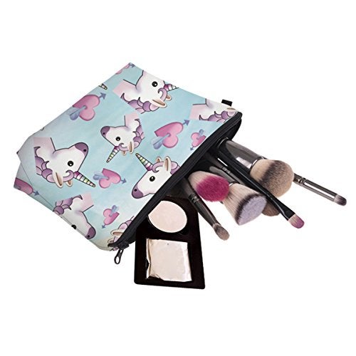 Deanfun Unicorn Makeup Bag, 3pcs/set Super Funny 3D Printing women cosmetic bag Multifuncition Pencil Holder (HZBTZ4) - Image 5