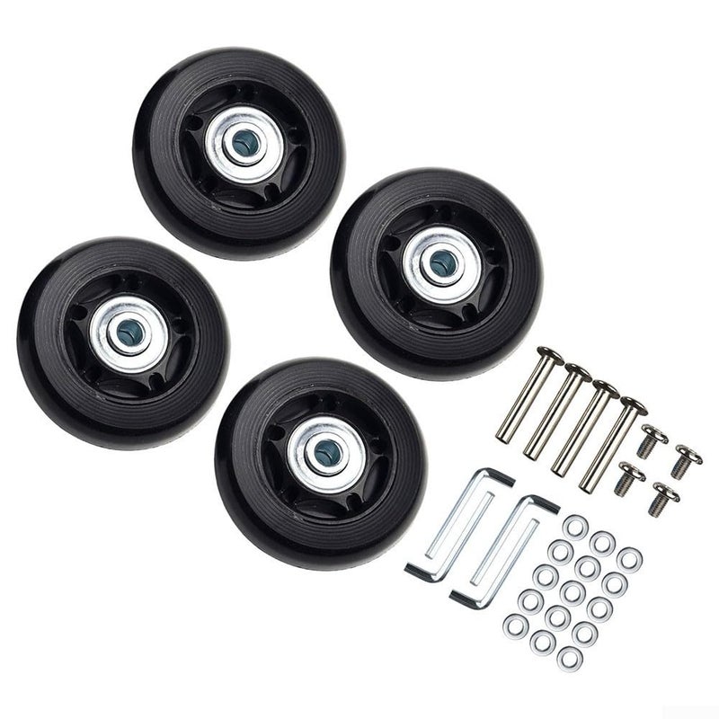64x18mm 54mm 64mm مجموعة عجلات أمتعة بديلة مع محامل ومحاور وبراغي ومفاتيح ربط - Image 4
