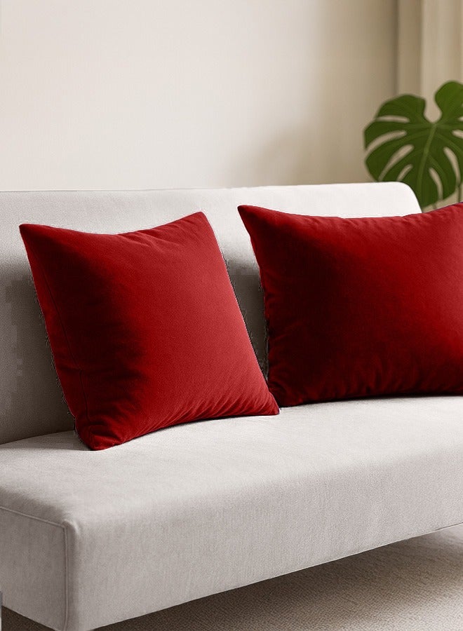 باك كومفرت ديو الراحة | صوفا مريحة بيج + 2 كوشن برغندي 65x65 سم - Image 2