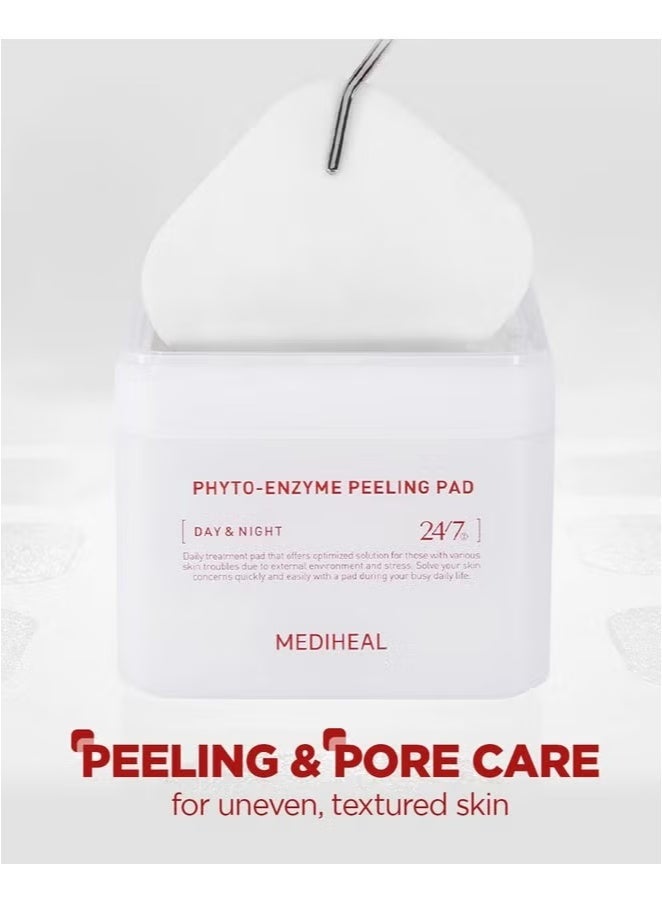 MEDIHEAL Phyto-Enzyme Peeling Pad ,Vegan Face Resurfacing Gauze Pads with LHA & Papaya Enzym, Pore Tightening Pads to Control Sebum,Exfoliating Pads for Dead Skin Cellss - 90 Pads - Image 2