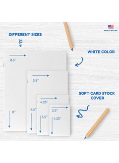 Hygloss Products White Blank Books Great Books For Journaling Sketching Writing & More Fun For Arts & Crafts 8.5 X 11 Inches 10 Pack (77734)  - Image 5