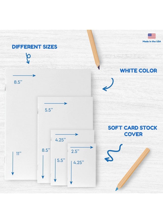 Hygloss Products White Blank Books Great Books For Journaling Sketching Writing & More Fun For Arts & Crafts 8.5 X 11 Inches 10 Pack (77734)  - Image 5