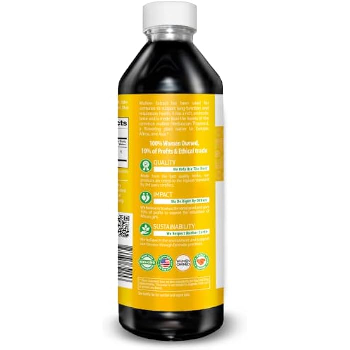 Herbal Goodness Mullein Drops for Lungs - Respiratory Support, Mullein Leaf Extract for Lungs, Bronchial & Lung Detox for Smokers, Organic Wild Mullen as Tea, Pills, Tincture - Made in USA - 12 Fl Oz - Image 3