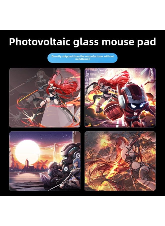 Frosted Transparent Tempered Glass Mouse Pad Electric Competition Glass FPS Player Competition Special Map Mouse Pad Wholesale-Color:250*250*3.2-Pattern:KJ-1002  - Image 2