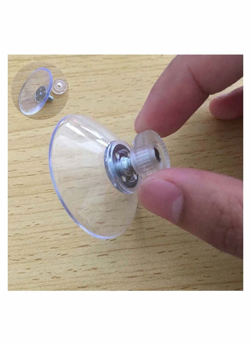 Y&D 10pcs Suction Cup Glass Pads 40mm Clear PVC Strong Sucker Holder with Screw Nut for Car Shade Cloth Bathroom Wall Door Window  - Image 3