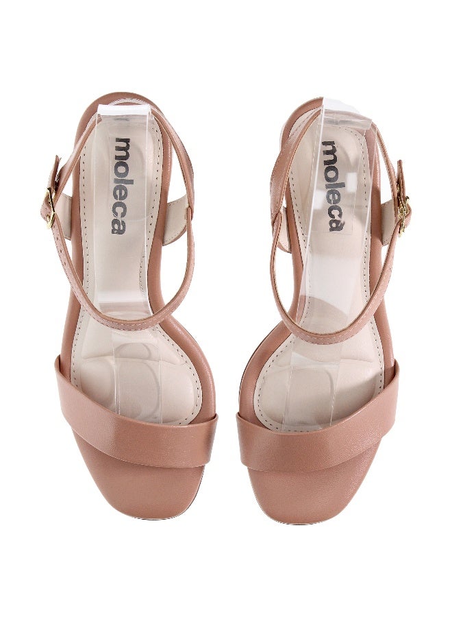 MOLECA Mid Heels Sandals for Women – Sling Back Heel Sandals for Girls with Ankle Strap - Image 1