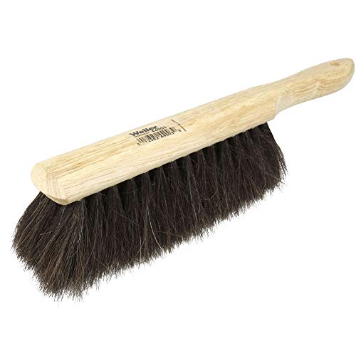 Weiler 44003 Horsehair Counter Duster with Wood Handle, Horsehair Fill, 2-1/2" Head Width, 8" Overall Length, Natural - Image 1