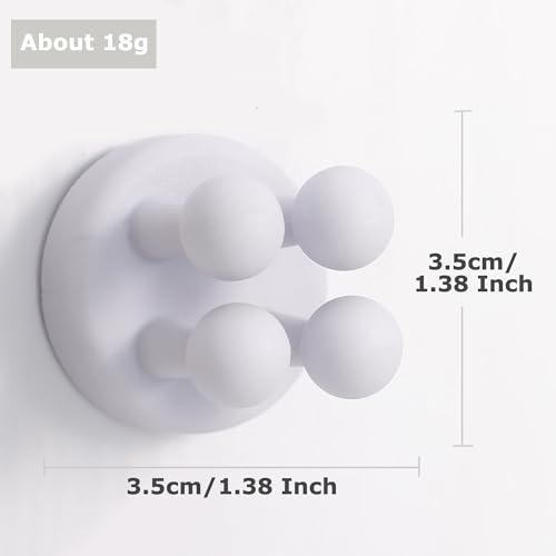 XoYoZo 4 pcs Silicone Toothbrush Holder Multi-Function Hook Waterproof self Adhesive Single Toothbrush Hook Plug Holder for Wall for Hanging Bathroom Kitchen Living Room Office - Image 4