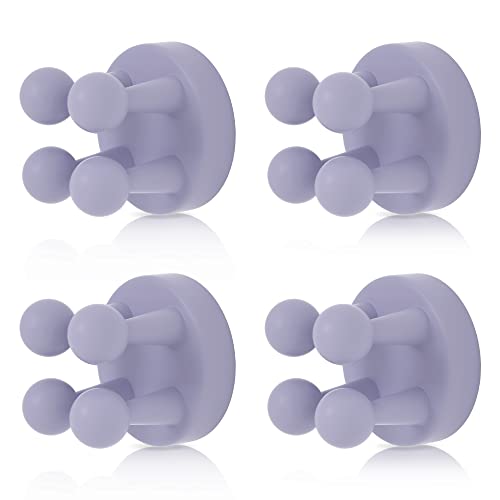 XoYoZo 4 pcs Silicone Toothbrush Holder Multi-Function Hook Waterproof self Adhesive Single Toothbrush Hook Plug Holder for Wall for Hanging Bathroom Kitchen Living Room Office - Image 1