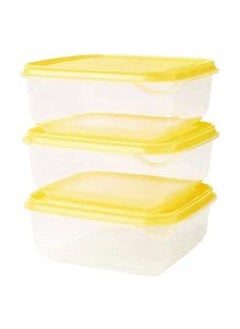 Ikea 3 حاويات طعام متعددة الألوان 