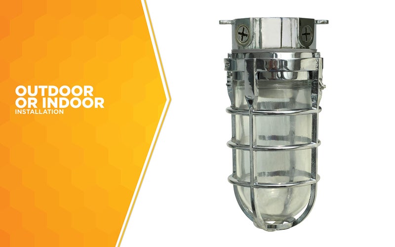 Woods L1706CH Vandal Resistant 150W Incandescent Security Light, Ceiling Mount, Chrome - Image 4