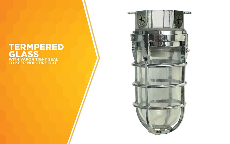 Woods L1706CH Vandal Resistant 150W Incandescent Security Light, Ceiling Mount, Chrome - Image 5