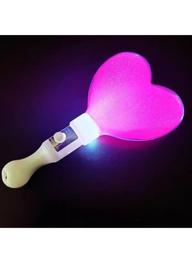 Short Flash Stick Love Stick Five-pointed Star Stick Short Luminous Stick Toy Concert Light Stick Can Be Advertised-Color:(Pink) Short Love Light Stick - Image 1