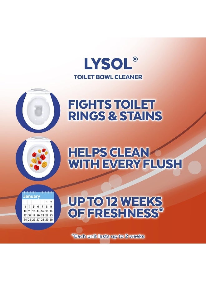 Lysol Automatic Toilet Bowl Cleaner, Click Gel, Mango & Hibiscus, 6 Count - Image 4