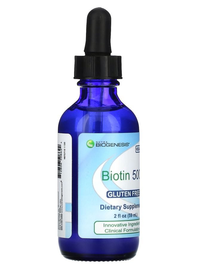 Nutra BioGenesis Biotin 5000 5000 mcg 2 fl oz (59 ml) - Image 2