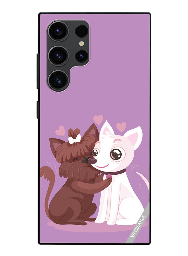 VR CREATIVE Protective Case Cover For Samsung Galaxy S24 Ultra Love Dog Design Multicolour - Image 1