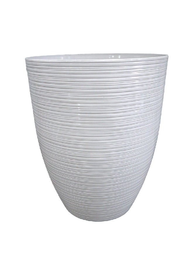 serene - Durable and Elegant Design Round Resin Planter Pearl White 73 x 36.5 x 71.5 cm SL32074B.18 - Image 1