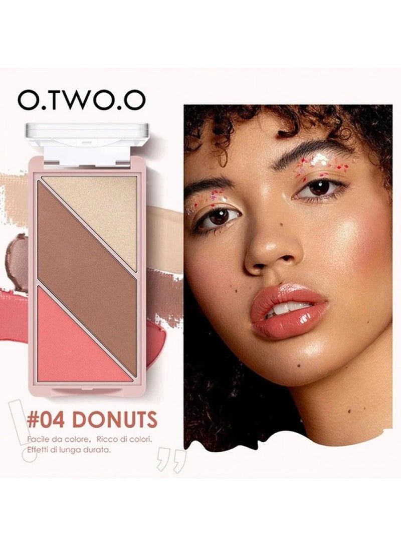 O.TWO.O O2O Palette 3 in 1 Blush Highlighter Contour 04 - 10g - Image 2