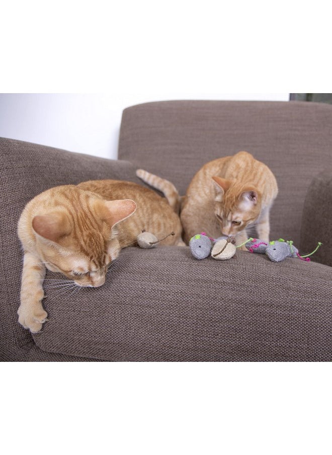 SmartyKat - SmartyKat Skitter Critters Value Pack Catnip Cat Toys - Gray/Cream, Set of 10 - Image 1