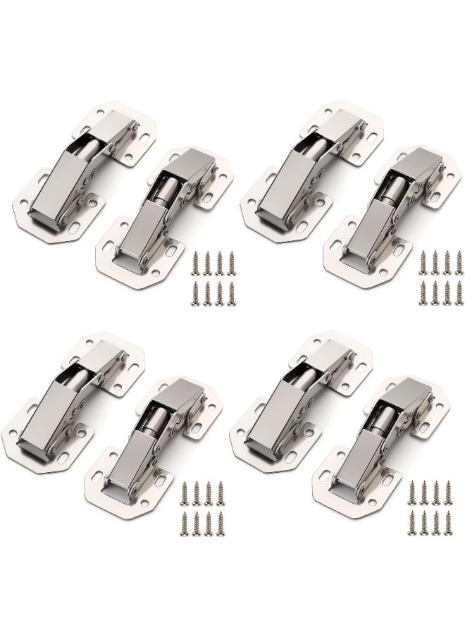 Biella Biella 4 Inch 90° Cabinet Hinges – Bridge Shaped Spring Frog Design for Full Overlay Kitchen Cupboard Doors  - Image 1