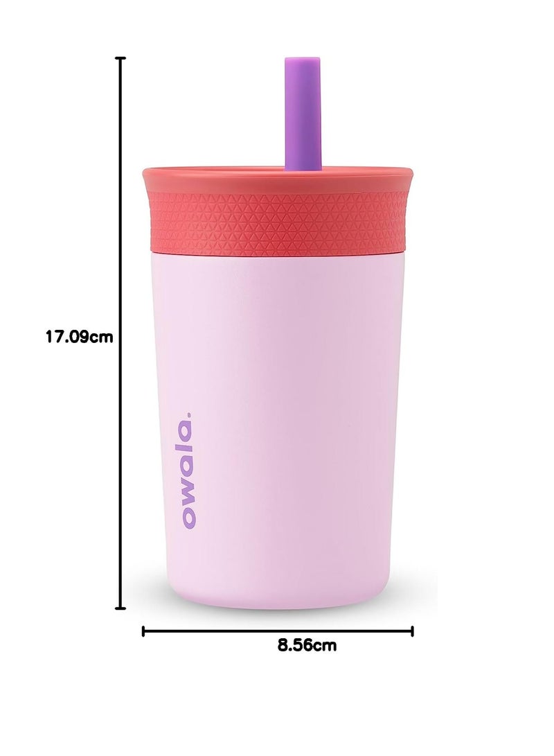 12OZ Kids Insulation Stainless Steel Tumbler with Spill Resistant Flexible Straw, Easy to Clean, Kids Water Bottle, Great for Travel, Dishwasher Safe - view 3