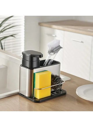 Stainless spoon tray And dish soap dispenser  With sponge holder - pzsku/Z60EADCD5BEE83A194DD3Z/45/_/1718951845/6fe8bfa6-0803-4e3b-b158-3a723b442157