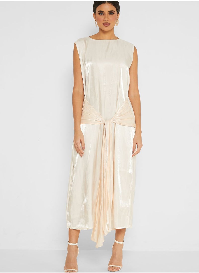 Moistreet - Knot Detail Classic Abaya - Image 1
