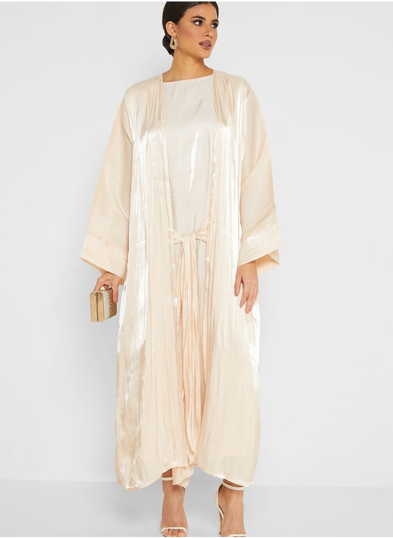 Moistreet - Knot Detail Classic Abaya - Image 1