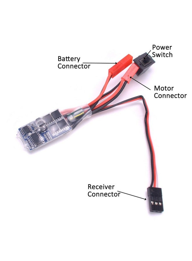 YoungRC Rc 30A Brushed Esc Motor Speed Controller For 1/16 18 24 Car And Boat Tank W/O Brake(Pack Of 2 Pcs) - Image 3