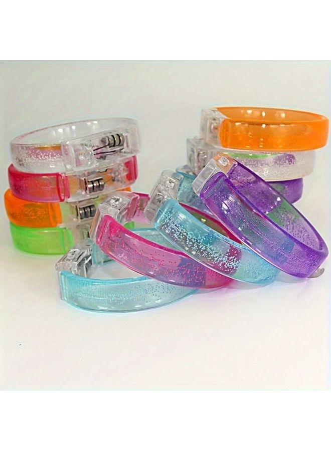 8pcs LED Light Up Bracelets Random Colors Glow Party Supplies For Festivals Events - Image 4