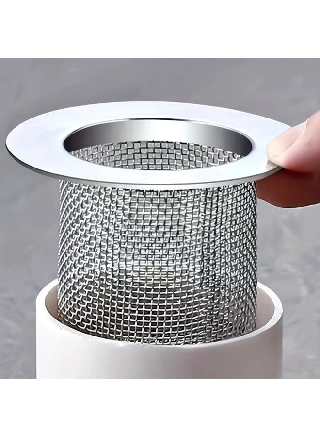 Silvery Grey Stainless Steel Kitchen Sink Strainer Drain Filter Food Catcher - Image 5