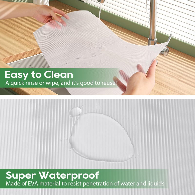 Anoak Shelf Liner, 14 Inches x 10 FT(120 Inch) Non-Slip Cabinet Liner, Washable Waterproof Durable Non Adhesive Shelf Liners for Kitchen, Drawer, Refrigerator - Image 3