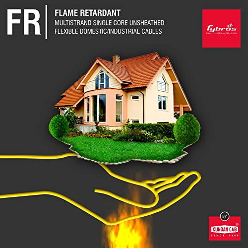 Fybros by Kundan Cab PVC Insulated 0.75 Sq Mm Wire| Multistrands Flame Retardant Blue Copper Wires & Cables| Cables For wiring | 0.75 Sq Mm Black wire 90 meter| Industrial Wire Cable| Electrical Wire - Image 5