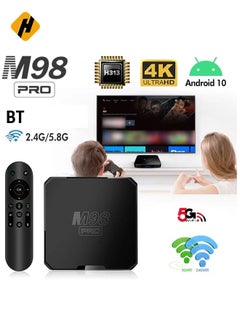 HuHa M98 PRO Android TV Box, Android 10 Support 4K HDR Smart Streaming Media Player(16GB)  - Image 1