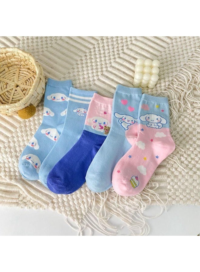 NAMA 5 pairs of Cinnamoroll themed socks - Image 1